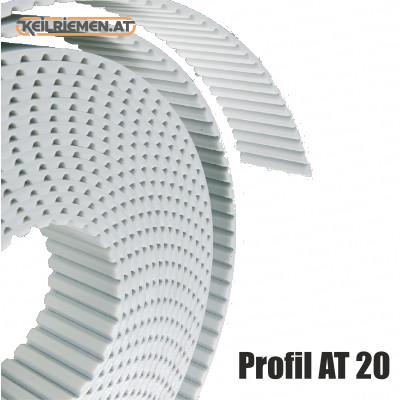 PU Meterware Profil AT20 Zahnriemen AT20/25foly%MEL 0