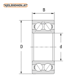 33xx geneigte, zweireihige Schrägkugellager 1