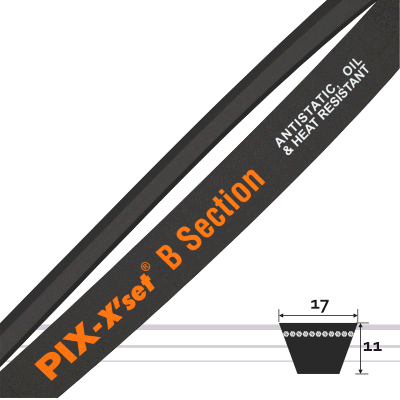17x11 ( B ) klassische Keilriemen 3