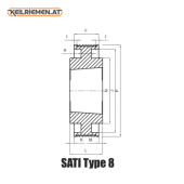 Poly-V Scheibe PK für Taperbuchsen 6