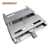 Motorspannschlitten mit geteilter Platte