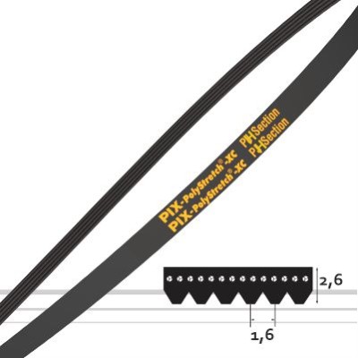 Elastisch PH Rippenriemen 8PH1185%MEB 1