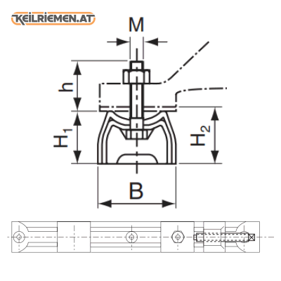 Spannschiene mit Spannkolben 4