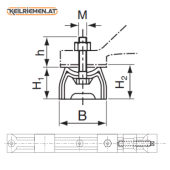 Spannschiene mit Spannkolben 4