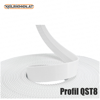 PU Meterware Profil QST8 Zahnriemen 1