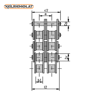 ANSI 40H Erősített 08A tekercsláncok 4