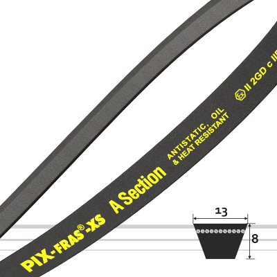 13x8 ( A ) flammfeste Keilriemen 13x975%FRA 1