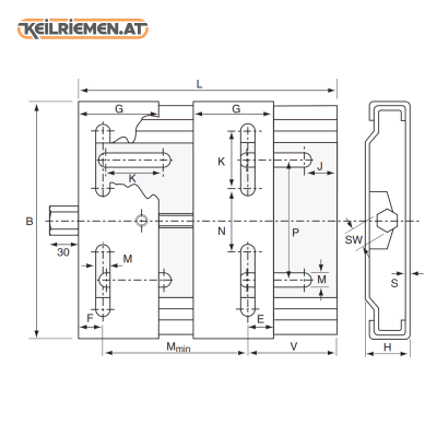 Motorspannschlitten mit geteilter Platte 4